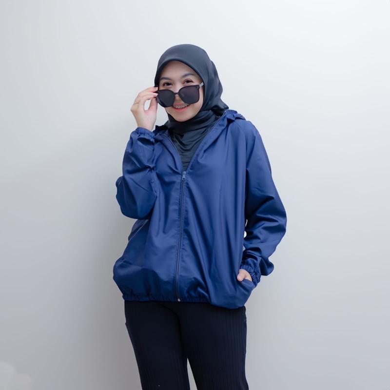 Product Introduction of Jaket Parasut Wanita Import Terbaru 2024 Basic Korean Style Sauna Suit Waterproof Sport Olahraga Gym Running Jogging Haiking Bersepeda Ukuran Jumbo M | L | XL | XXL 22