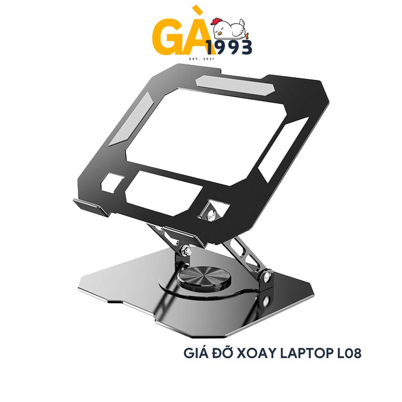 Giá Đỡ Laptop Xoay 360 độ, Chân đế Laptop và Máy Tính Bảng làm từ kim loại chắc chắn, Kệ Kê Laptop có thể thây đổi được độ cao phù hợp cho Văn Phòng và Gaming giado laptop