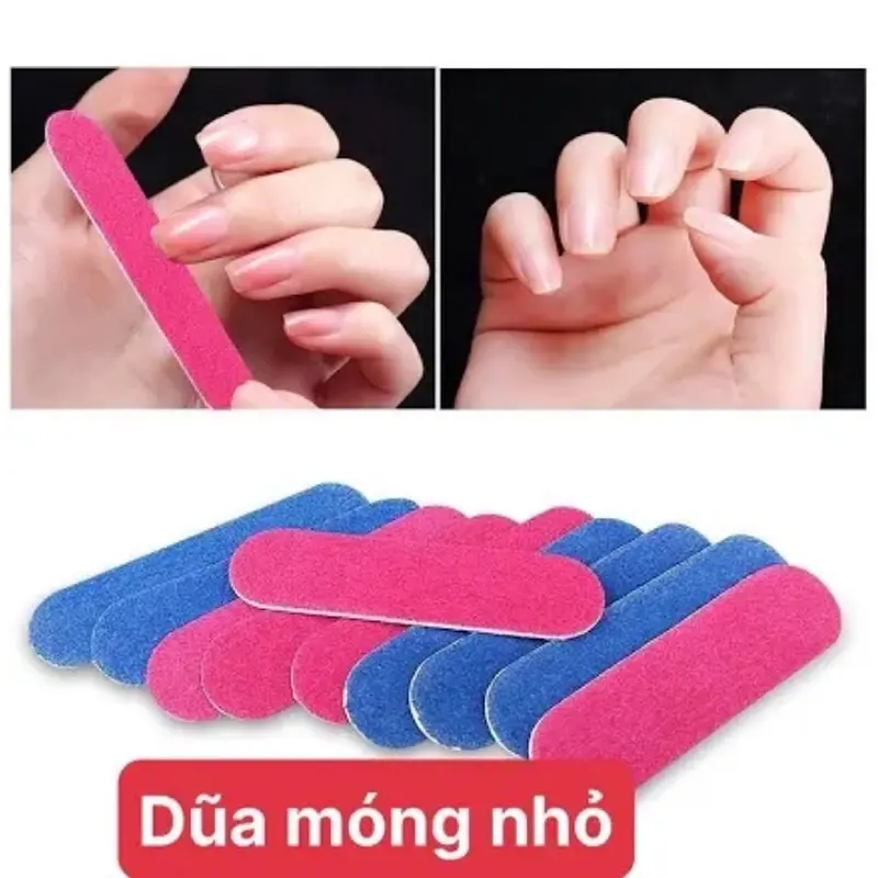 Set 100 dũa mini Nailbox 2 mặt chuyên dụng loại 1 cứng bền TUNAIL gel gắn 3