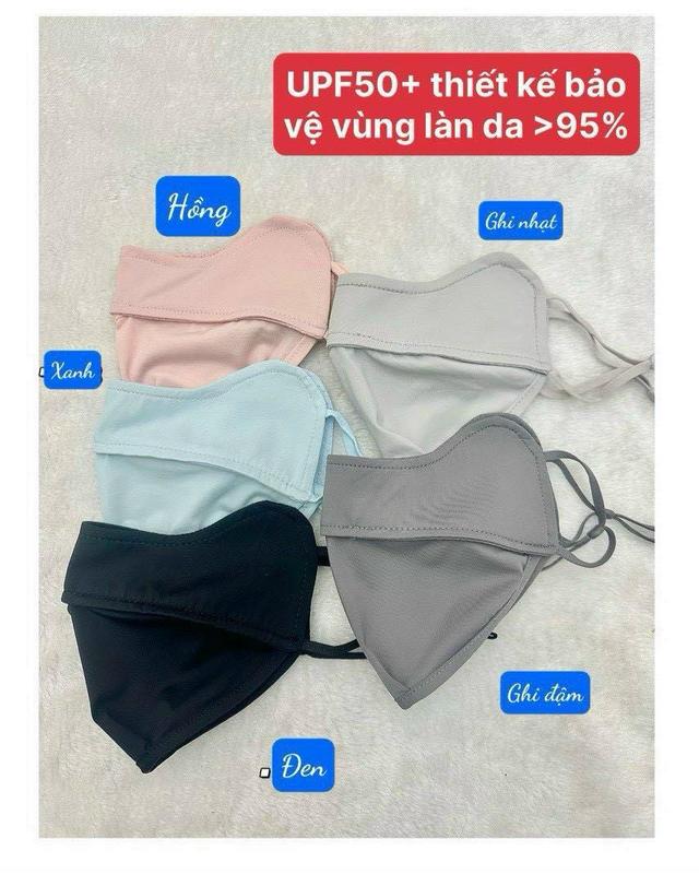 Khẩu trang chống nắng chống tia UV chất lụa băng mềm mịn mát thông thoáng 8