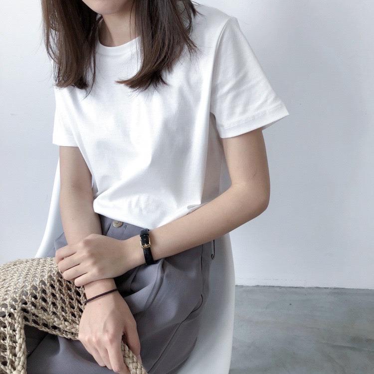 Áo Thun Tay Ngắn Màu Trắng Đủ Size Cho Mọi Lứa Tuổi Vải Cotton Thấm Hút Mồ Hôi, Mặc Mát, Vải Mềm Mịn Chất Đẹp 45-75kg Menswear Nam Cổ Tròn Top 1
