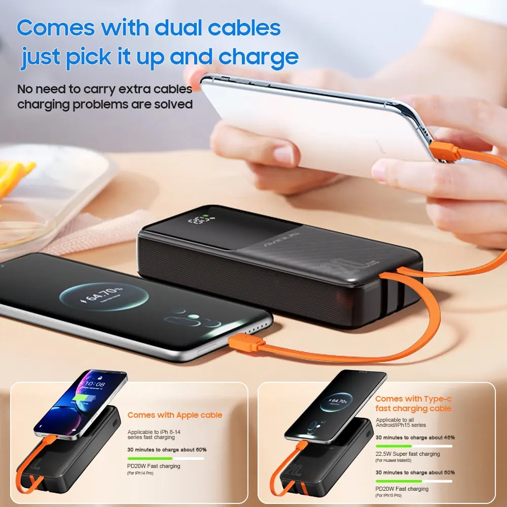 AVIDUS V2 Max 20000mAh 22.5W Fast Charging Powerbank Built-in Dual ...