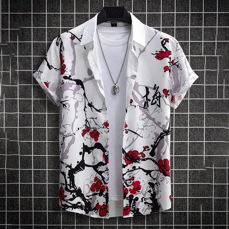 3D Graffiti Floral Print Shirt, Summer Clothing, For Men and Boys, Fashion Streetwear, Long Sleeve T-Shirt, Unisex, Hawaiian Shirt, Blouse