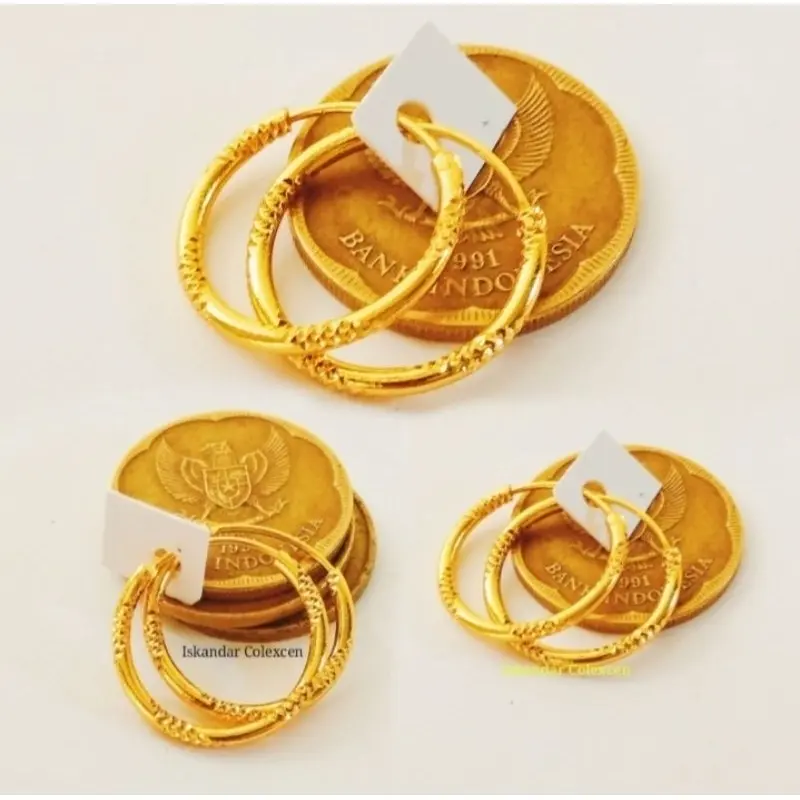 Anting Gipsi Model Spasi Terbaru Terbuat dari Bahan koin Logam Original 1991 Anti Karat Tidak Luntur TERLARIS