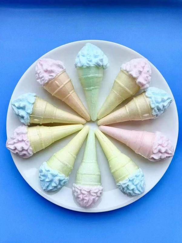 CONE MALLOW 40 PCS MARSMALLOW ANEKA SNACK RASA Snacks Makanan Manis Rendah gula Paket Usaha Jajanan SD 1 DUS Jajanan Grosir Candy Food Cemilan 3