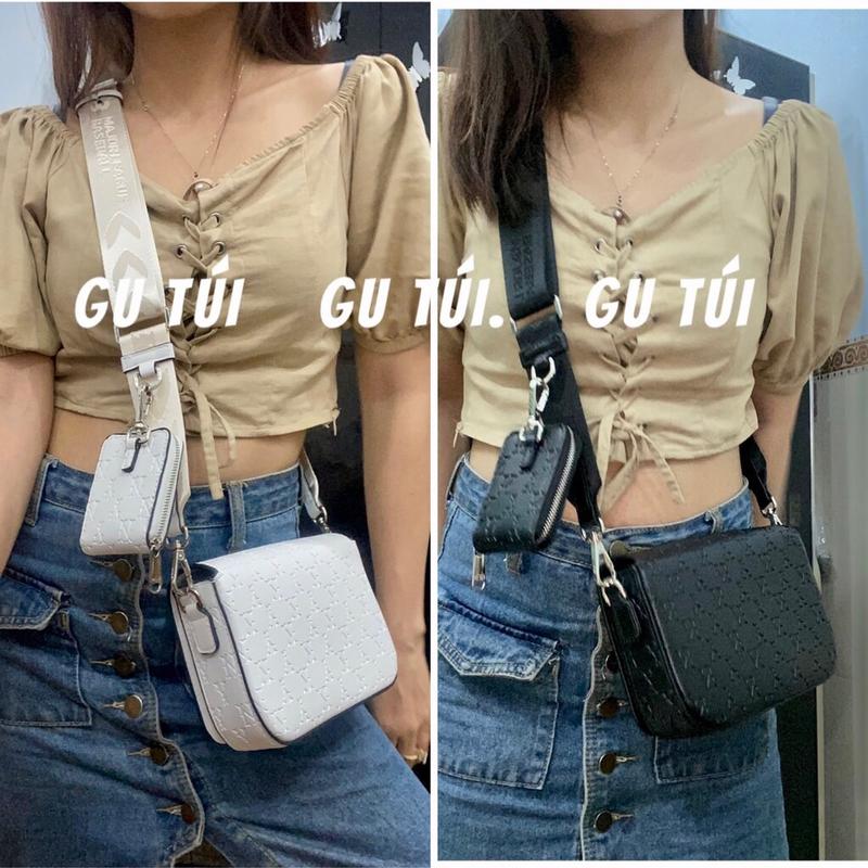 túi đeo chéo da 2 món Fullbox nam/nữ 0