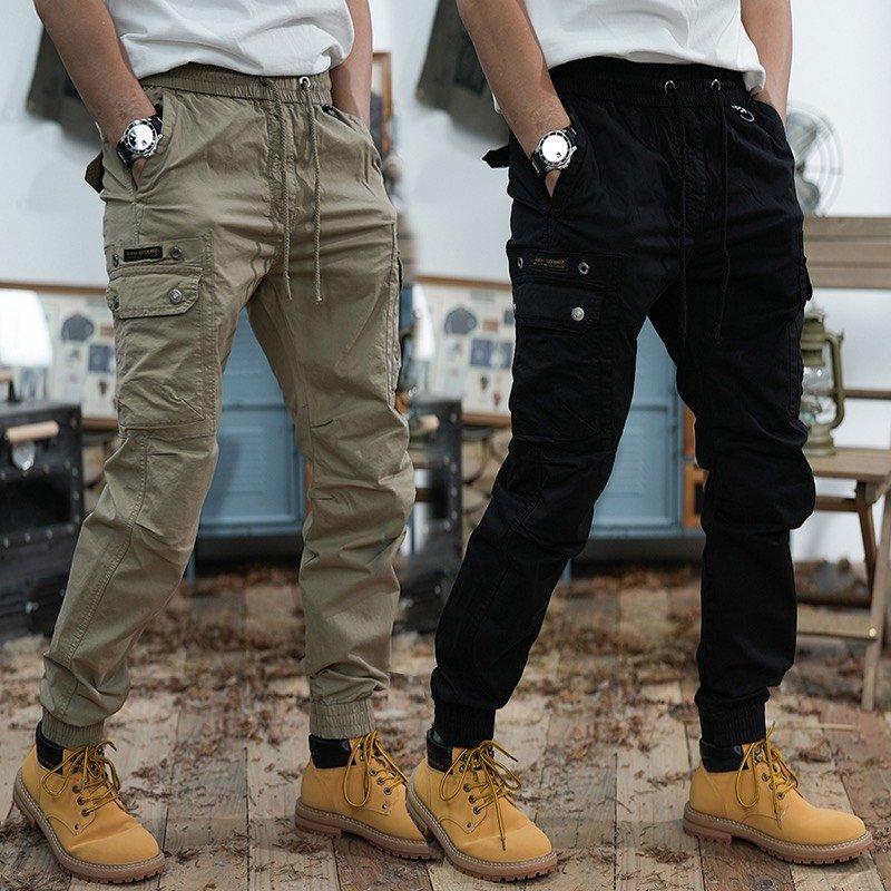 JG9 - Quần Jogger kaki nam H6 túi hộp túi đóng phối khuy sang chảnh có dây rút, bo gấu tôn dáng Sport Tập Gym