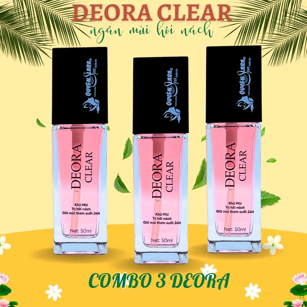 combo 3 lọ xịt khử mùi hôi nách DEORA CLEAR 50ml Nữ