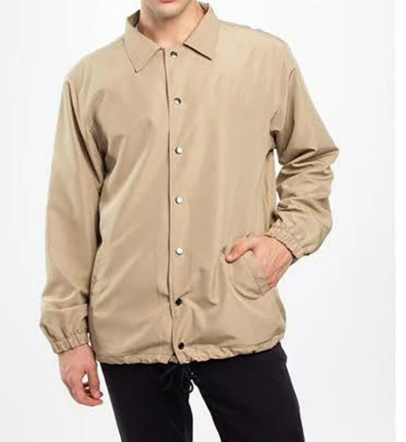 Product Introduction of Jaket Coach Polos Taslan Waterproof Premium Pria dan Wanita Kancing Panjang Windbreaker Keren 18