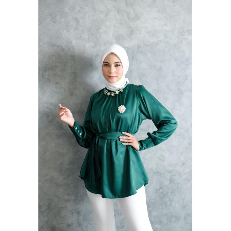 Aksesoris kalung dan bross posh blouse by Umita_headpiece / kalung kekinian / bross kekinian / kalung mutiara / bros mutiara / kalung handmade / bros handmade 2