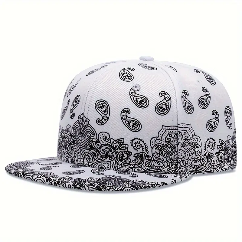 New Arrival Hip-Hop Paisley Print Snapback Cap - Lightweight, Adjustable, Paisley Pattern Baseball Cap, bonnets silk bonnets cowboy accessories 6