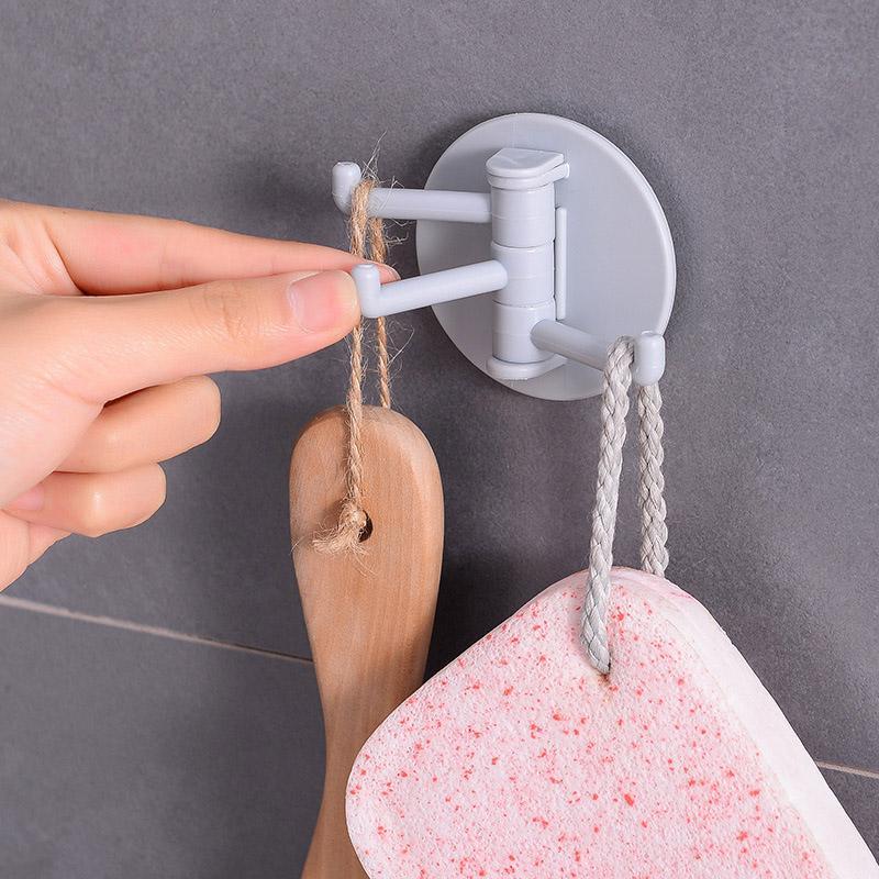 Product Introduction of Free perforated seamless hooks, creative rotating hooks, strong hooks 4
