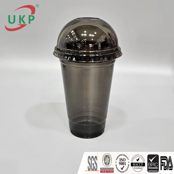 Combo 50 ly nhựa cà phê màu đen pet 360ml 500ml UKP