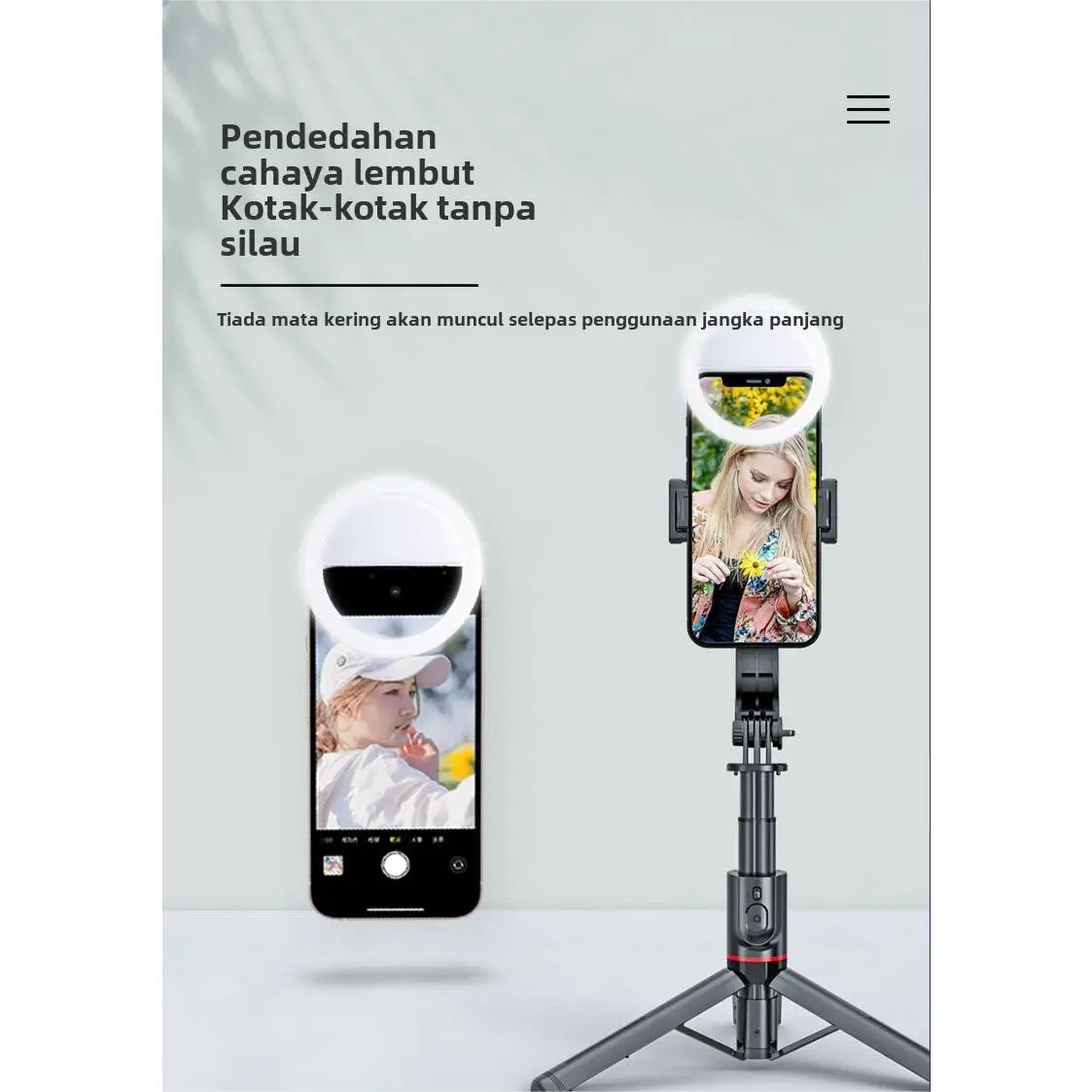 Lampu Cincin Selfie LED, Lampu Foto dan Lampu Video, Lampu Selfie Telefon Bimbit, Lampu Klip Cincin Lensa, Lampu Klip Pada, Pengecasan USB, Sesuai untuk Pencahayaan Fotografi Telefon