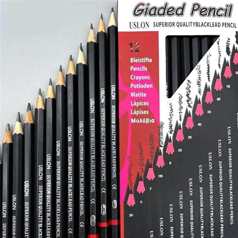 Product Introduction of Artists 2H-8B Wooden Lead Pencils Smooth Writing Details Highlight Sketch Pencil Graphite Shading Drawing Pencil School Supplies 11