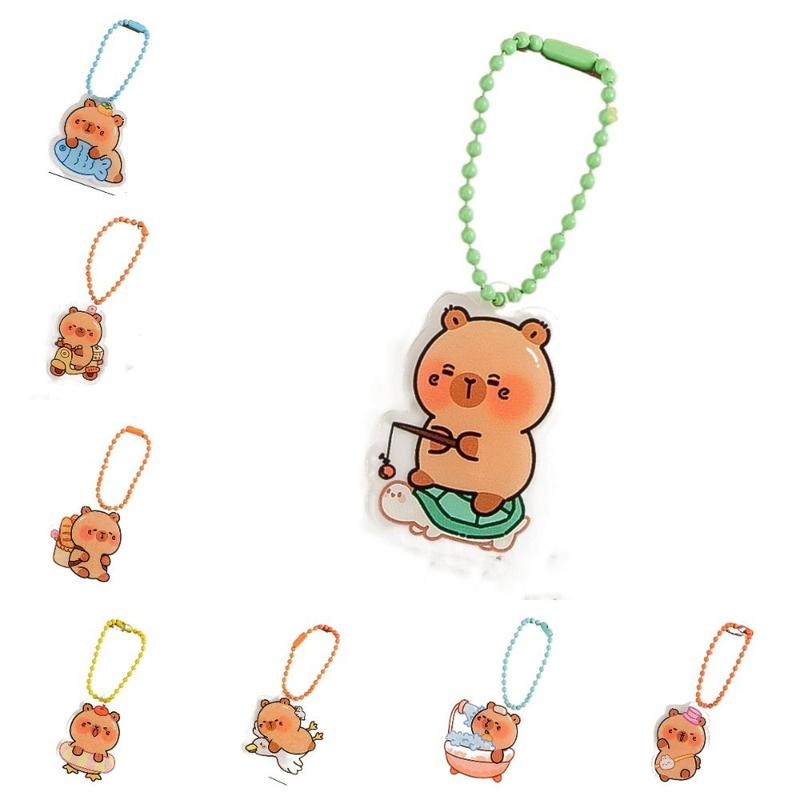 Dây Chuyền Chìa Khóa Capybara Đáng Yêu, Vip, Chất Liệu Acrylic, Móc Chìa Khóa Hoạt Hình, Phụ Kiện Túi Xách, Mặt Hàng Quà Tặng, Hàng Mới Về 1