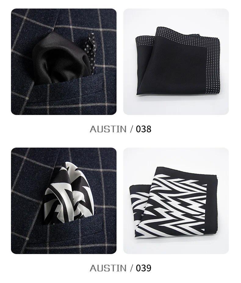 Product Introduction of Men 100% Silk Pocket Square Print Real Satin Small Square Scarf Gentleman Business Suit Shirt Chest Scarf Handkerchief 30*30 Cm 33