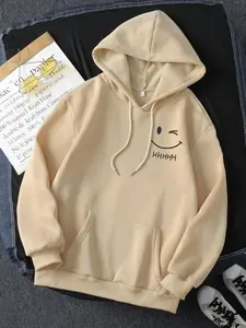 Hoodie SMILEY HHHH Korean Hoodie Sweater Unisex Pria & Wanita