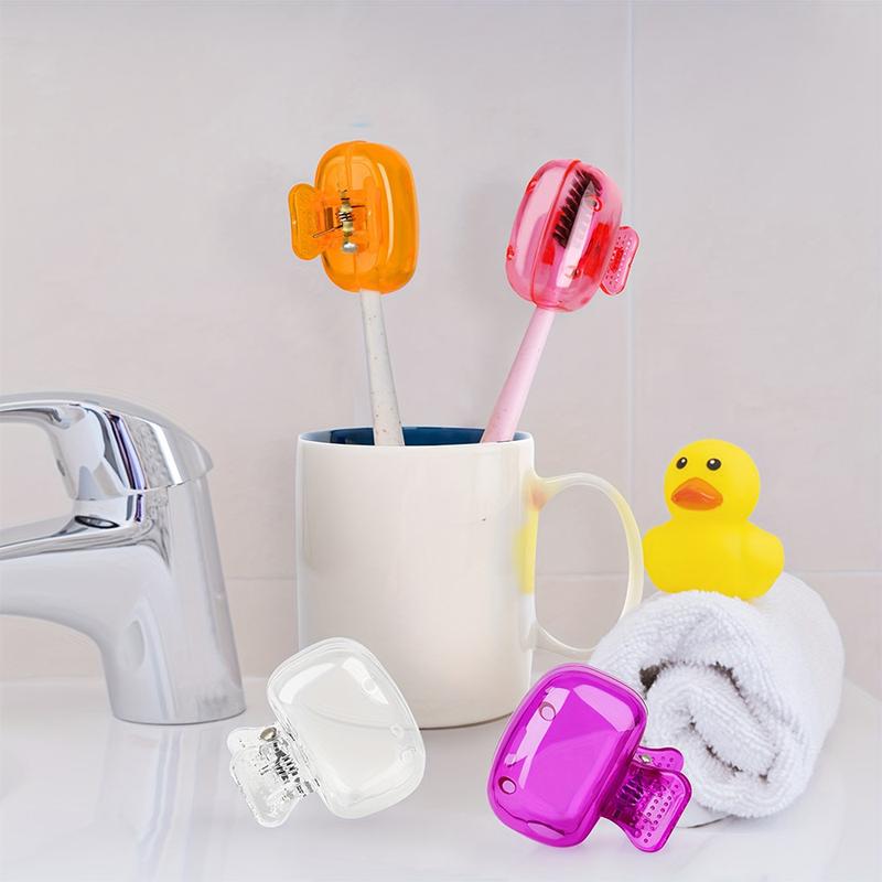 Mũ Che Đầu Bàn Chải Đánh Răng, Bảo Vệ Bàn Chải Đánh Răng, Cầm Tay, Thích Hợp Cho Du Lịch, Đi Bộ Đường Dài Và Cắm Trại, Hộp Bàn Chải Đánh Răng, 1 Cái 3