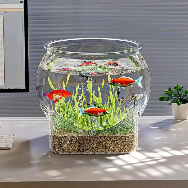 Product Introduction of Durable Ultra Clear Round Fish Bowl Removable Goldfish Bowl Viewing Tank Decorative S M L Desktop Small Aquarium Tabletop Ornament 13