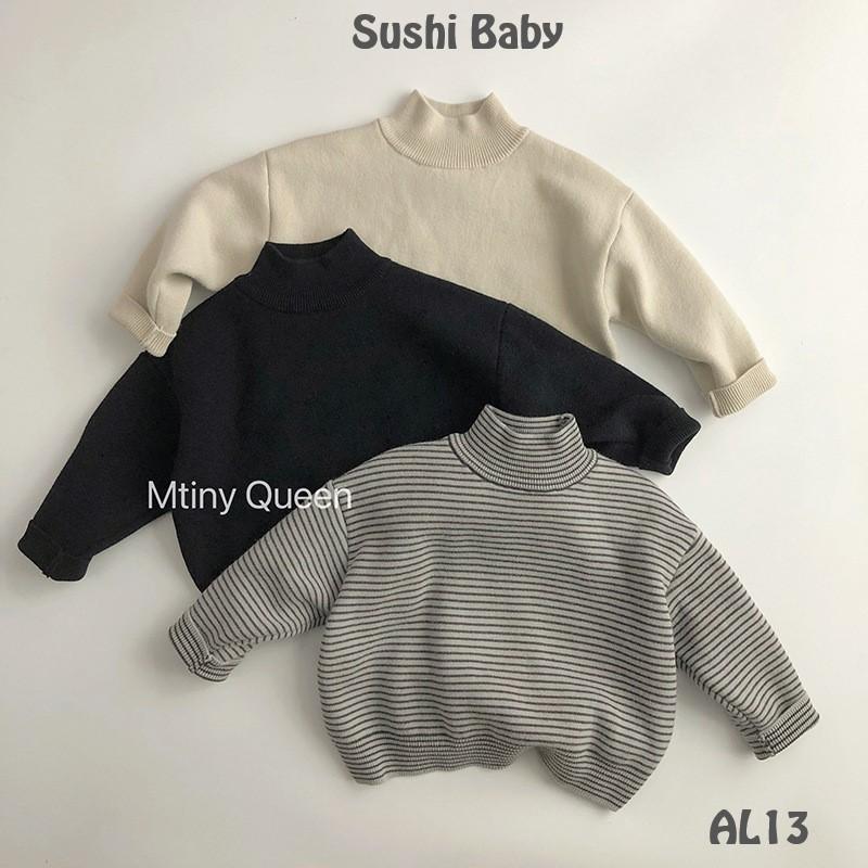 AL13 - Áo Len Cổ Lọ Lót Lông Thỏ Cho Bé Trai Và Bé Gái - Sushi Baby