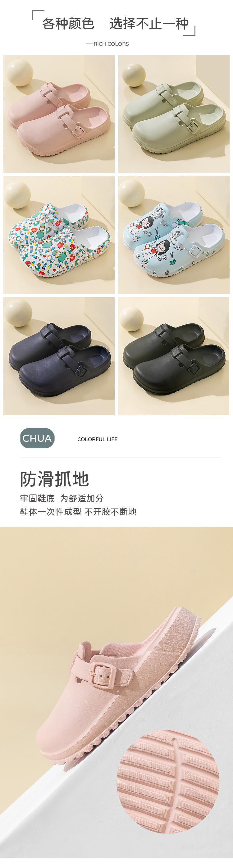 Product Introduction of Operating Shoes Medical Men's and Women's Breathable Closed Toe Slippers Doctor Nurse Laboratory Special Protective Hole Shoes Non-Slip Sandals 1