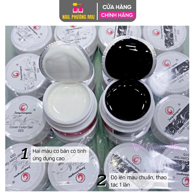 Gel Vẽ Đen Trắng FENGSHANGMEI Chính Hãng Siêu Đặc Mướt 10ml, Tạo Nét Sắc Nét, Dễ Dàng Kẻ Viền Và Vẽ Hoạt Hình, Làm Nail Chuyên Nghiệp Sơn Gel Nữ gelnoi  3d Women