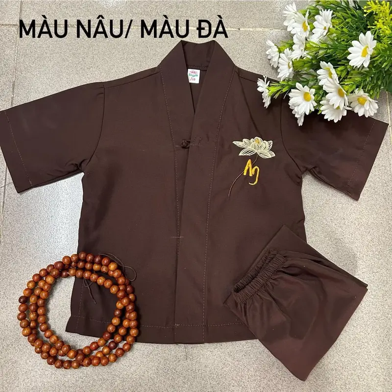 Đồ Lam Đi Chùa_ Bé Trai# _MẫuMới [Hoa Sen Thêu Ngẫn Nhiên Ạ] 1