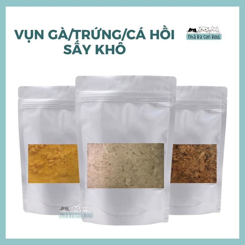Product Introduction of [Snack] Vụn Gà/Cá Hồi/Lòng Đỏ Trứng Sấy Khô Cho Chó/Mèo Túi 200g 2