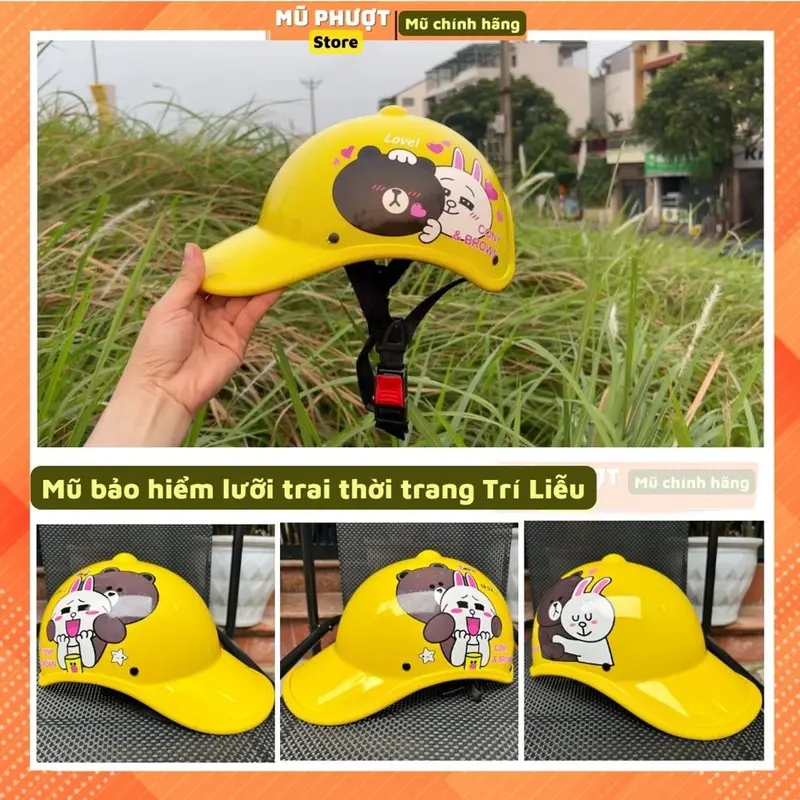 Mũ bảo hiểm nửa đầu luoi trai thời trang nam nữ trí liễu xanh tím than tem hoa cao cấp nhiều màu sắc 3