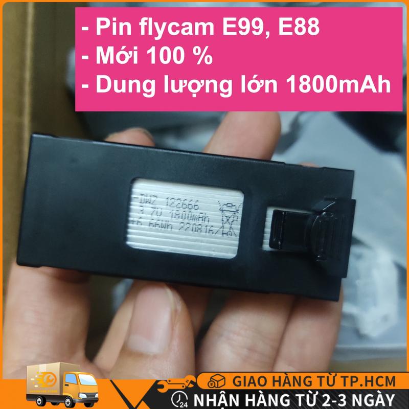  Pin Flycam Pin E88 Max Flycam E88 Pro E99 Flycam K918max Flyc cam P14  15 Pro Max dung lượng cao loại 3.7V 1800mAh hàng chính hãng Drone 