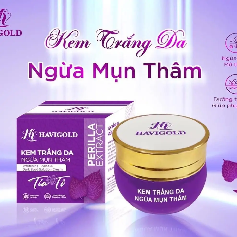 Kem dưỡng trắng da ngừa mụn thâm - Kem tía tô bán chạy nhất - Deal siêu hot