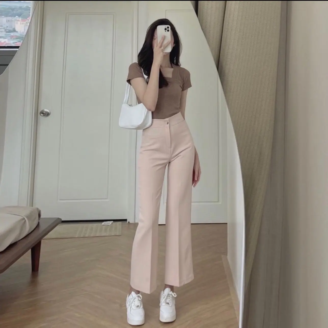 Quần Ống Loe Công Sở Dáng Ngắn ms 2227 Pants Nữ Women Ong | BigBuy360 - bigbuy360.vn Quần Ống Loe Công Sở Dáng Ngắn ms 2227 Pants Nữ Women Ong | BigBuy360 - bigbuy360.vn
