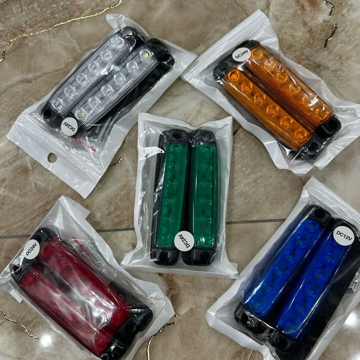 1 Đèn led 10cm sườn nóc 12v 24v lắp cho ô tô xe máy