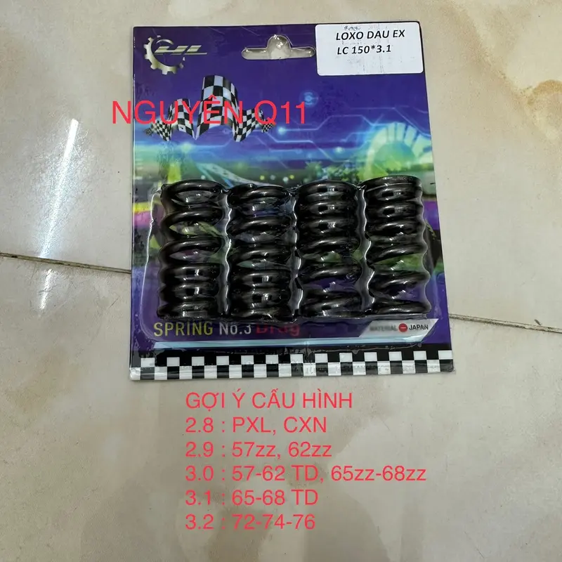 LOXO ĐẦU THÉP NHẬT CKHL CHO EX150 ĐỦ SIZE 2.8 2.9 3.0 3.1 3.2 4