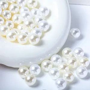 Aulindy - 20gr Mutiara Ringan Sintetis ABS Lubang Dan Tanpa Lubang