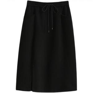 เสื้อผ้าผู้หญิงพลัสไซส์, 2023 ฤดูใบไม้ผลิและฤดูร้อนใหม่, กระโปรงทรงเอทรงสลิม, กระโปรงทรงตรงเอวสูง, เหมาะสำหรับสาวอ้วน, การออกแบบที่เพรียวบาง, ซ่อนพุง Clothing Women Lady Skirt