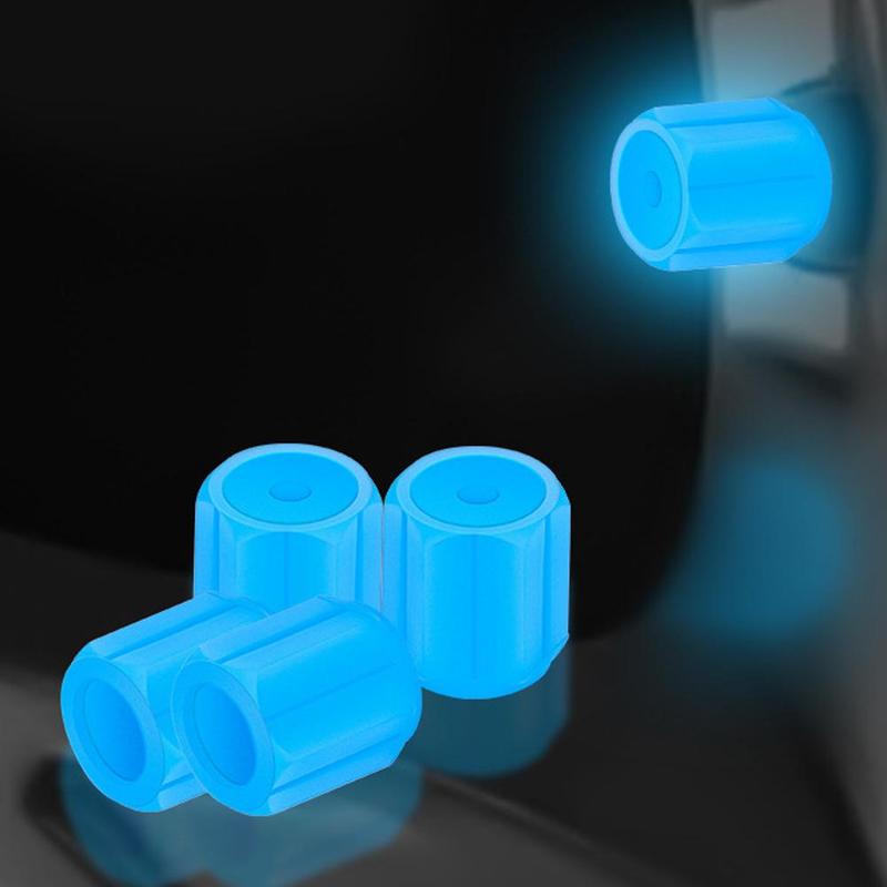 4Pcs Luminous Car Valve Cap Dust-proof Decorative Tires Tyre Stem Covers Applicable Accessories Universal Motorcycle Bike #448503 6