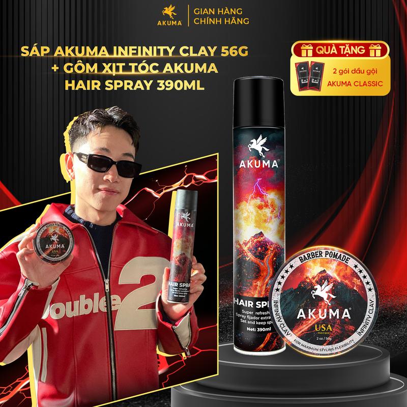 Sáp vuốt tóc AKUMA hàng chính hãng, sáp vuốt tóc nam, giữ nếp, tạo kiểu tóc lên đến 10h, hương nước hoa nam, gôm xịt tóc AKUMA, xịt tạo phồng tóc AKUMA Chăm Sóc Tóc Dưỡng Tóc Serum