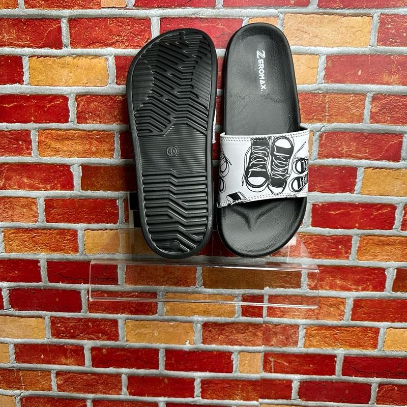 Sandal Slop Pria Wanita Sendal Slide Slippers Shoes Black Selop 6