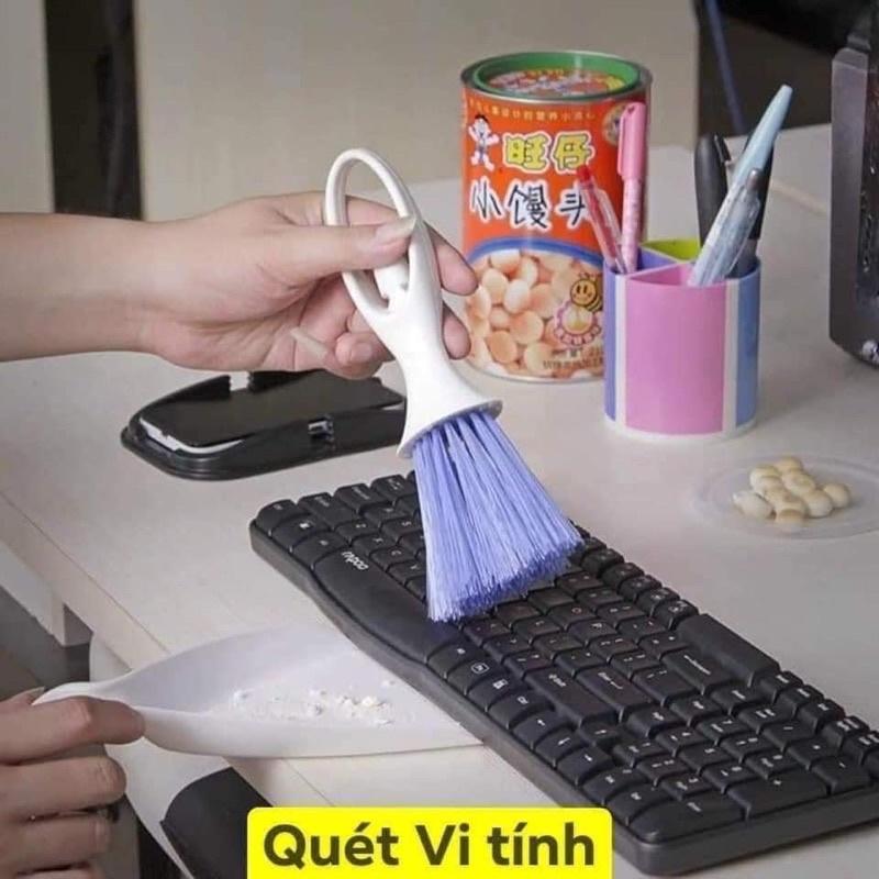 Chổi Quét Kèm Xúc Rác Mini Đa Năng Tiện Dụng Đồng Tre cán  chổi 1