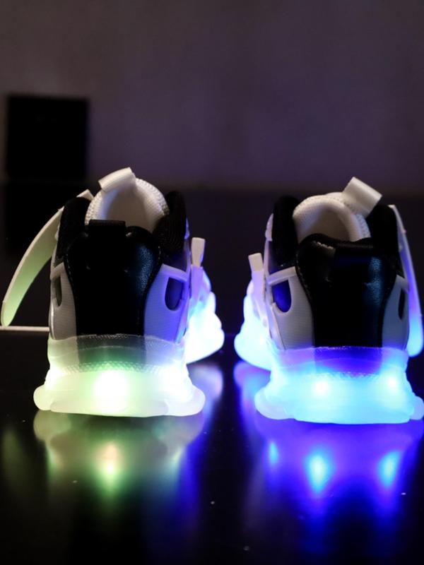 USB Rechargeable LED Light Shoes, Glow in The Dark Casual Sneakers, Street Dancing Shoes, Boys Girls Glow-in-the Dark Casual Sneakers 9