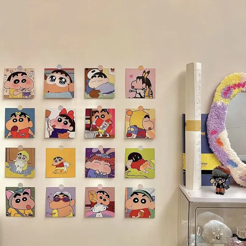 Poster Shin-chan Bút Chì Màu Phong Cách Nhật Bản, Đồ Trang Trí Tường Hoạt Hình Nữ Tính Dễ Thương, Miếng Dán Tường Nhật Ký Ký Túc Xá, Miếng Dán Tường, Khách Hàng Lặp Lại 1747
