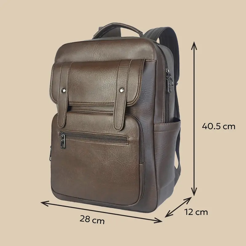 Balo DA PU Chống Thấm Nước Đựng Laptop 15.6 Inch Siêu Bền 2NUT - Backpack, Đeo Vai Bag 2