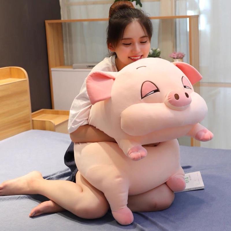 Gấu bông heo mắt hip size 1m2 , heo ngủ gật ,Lợn Cực Xinh Mềm Mịn Toy Thú Nhồi Bông Thú Bông Đồ Chơi Phát Nhạc híp ton ton 4