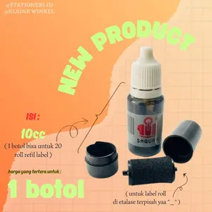 Tinta LABEL CAIR Isi Ulang Label Ink Roller I Tinta Label Cair [ 1 BOTOL ]