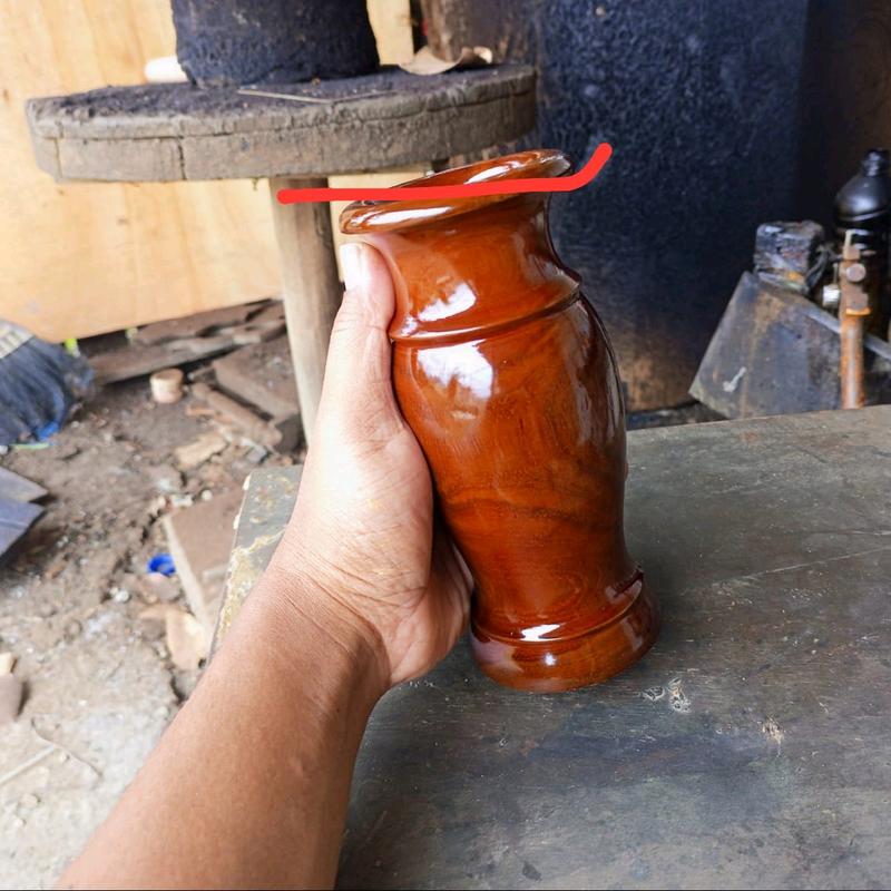 vas bunga kayu jati 1