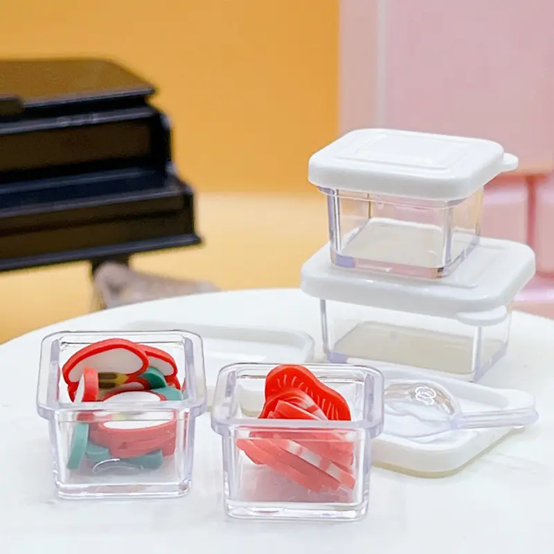 Hộp Cơm Trưa Nhà Búp Bê, 1 / 12, Hộp Đựng Đồ Bento, Có Mô Hình, Đồ Trang Trí Nhà Bếp Thu Nhỏ, Thích Hợp Cho Nhà Búp Bê, Đồ Chơi Cảnh Nhà Búp Bê, 1 Bộ 0