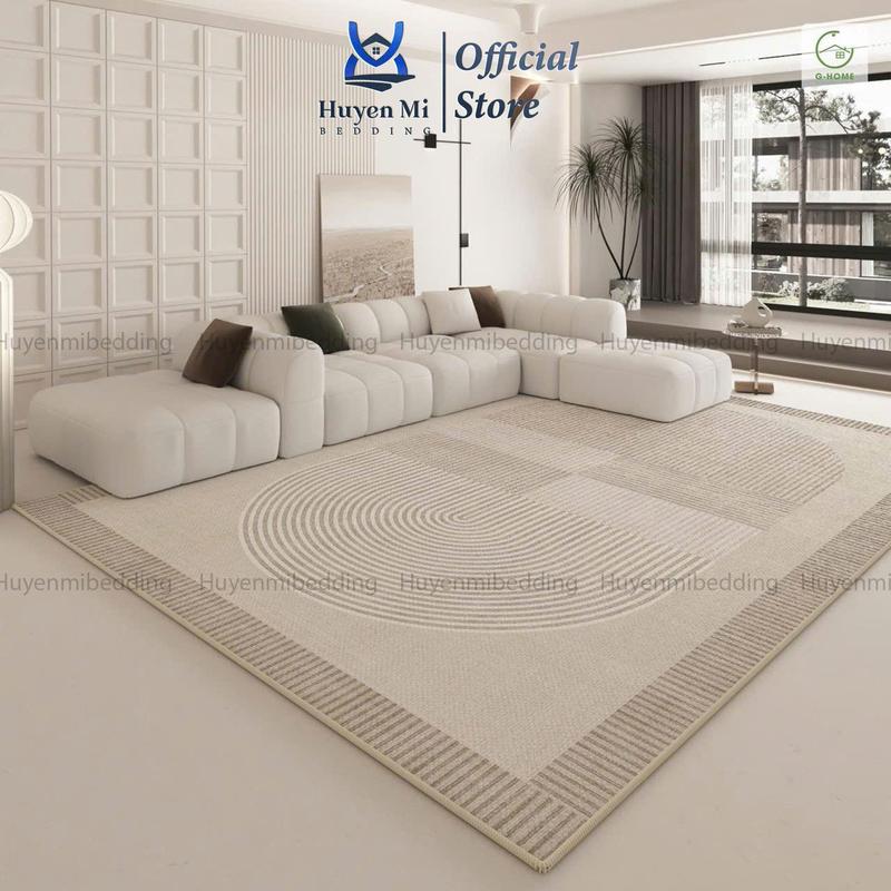 Thảm Panama Lông Cừu Trải Sàn Cao Cấp Huyen Mi Bedding - Phong Cách Châu Âu - Mặt Trên Lông Cừu - Mặt Dưới Đế Đệt Chống Trơn Trượt - Kích Thước 1,6x2,3m