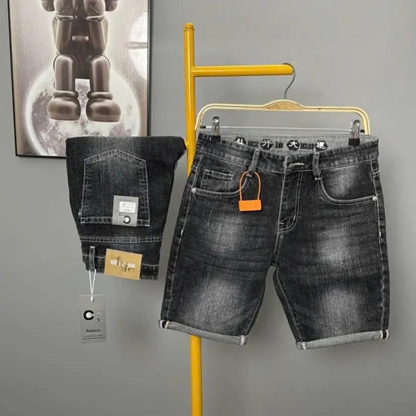 Short xám vừa( ảnh tự chụp) Jean Nam du size 28'38 Menswear Có Túi